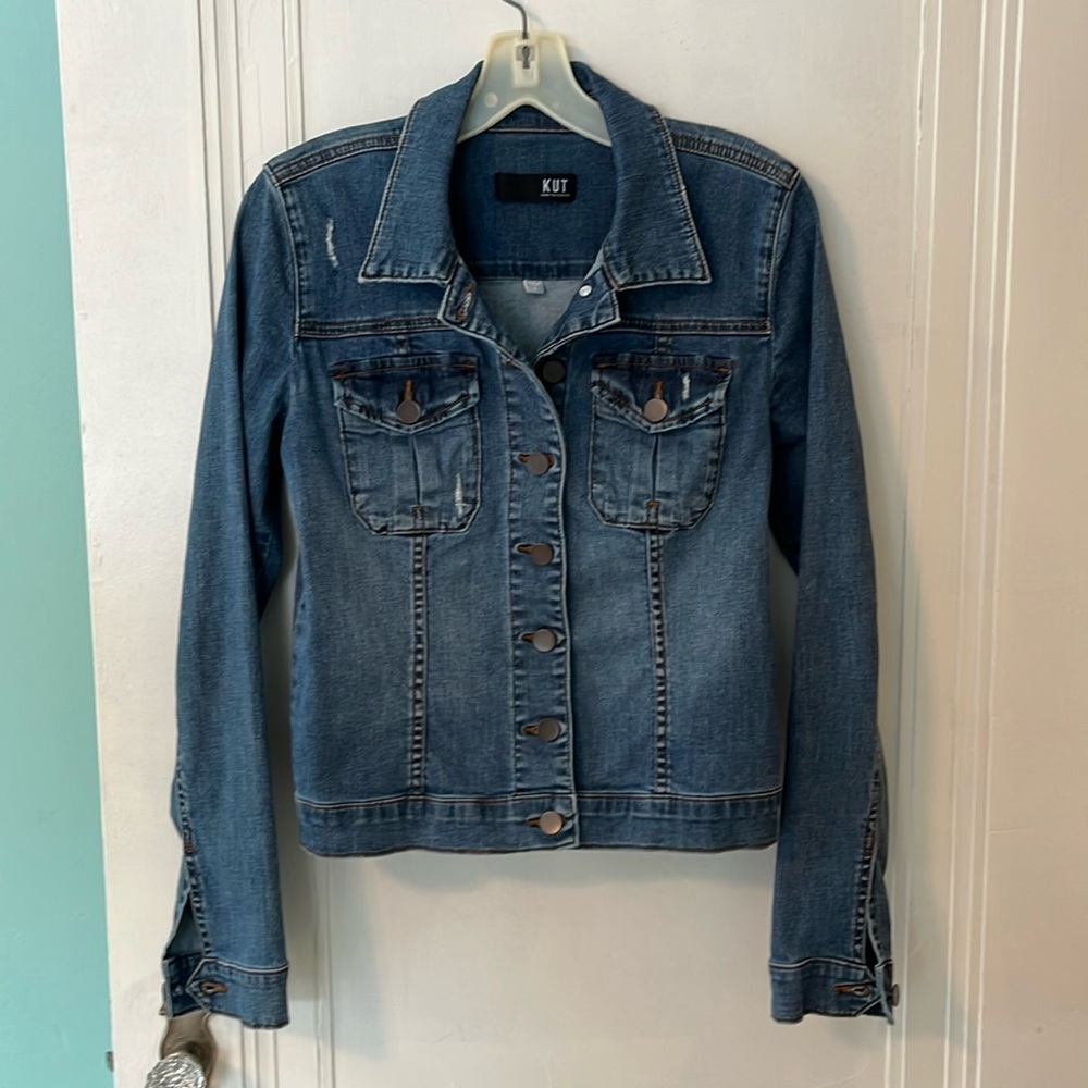 Kut from the Kloth medium wash denim jacket